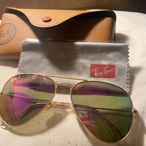 Pink Aviator RB3025 new with case